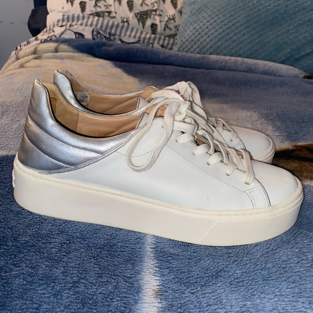 Schutz White Platform Sneaker
